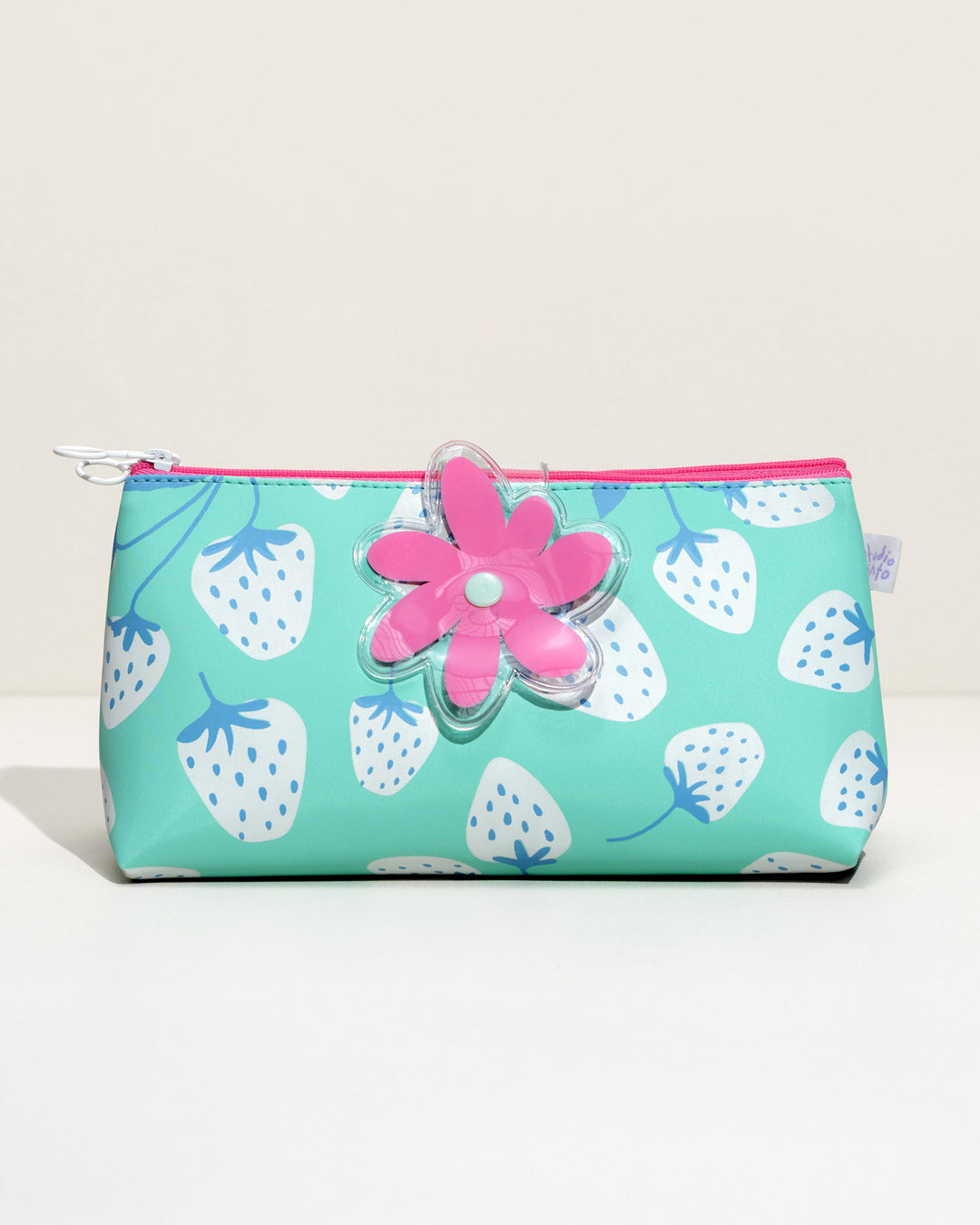 Cartuchera Doble Fresa White