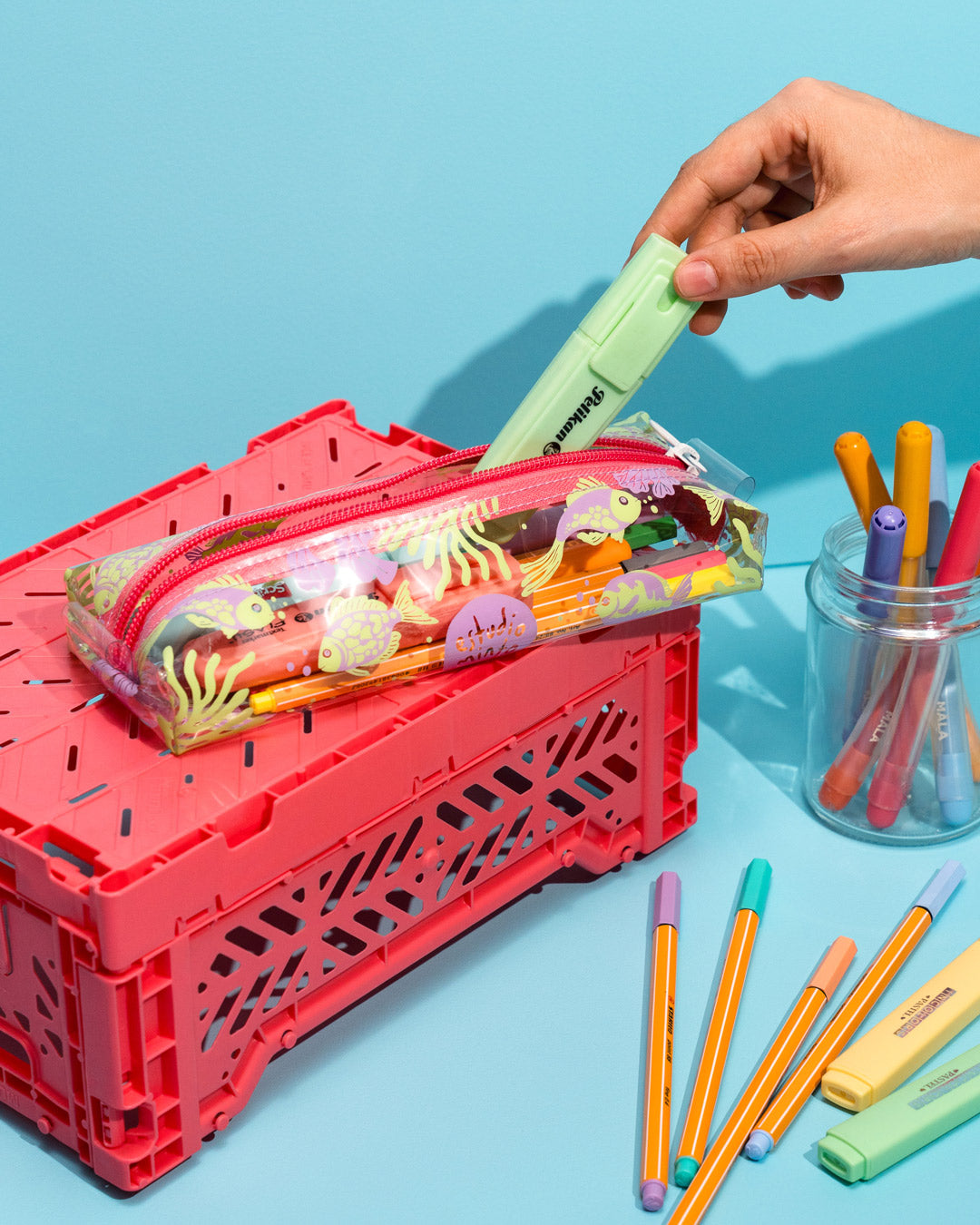 Cartuchera Planchita Fish Apple Green