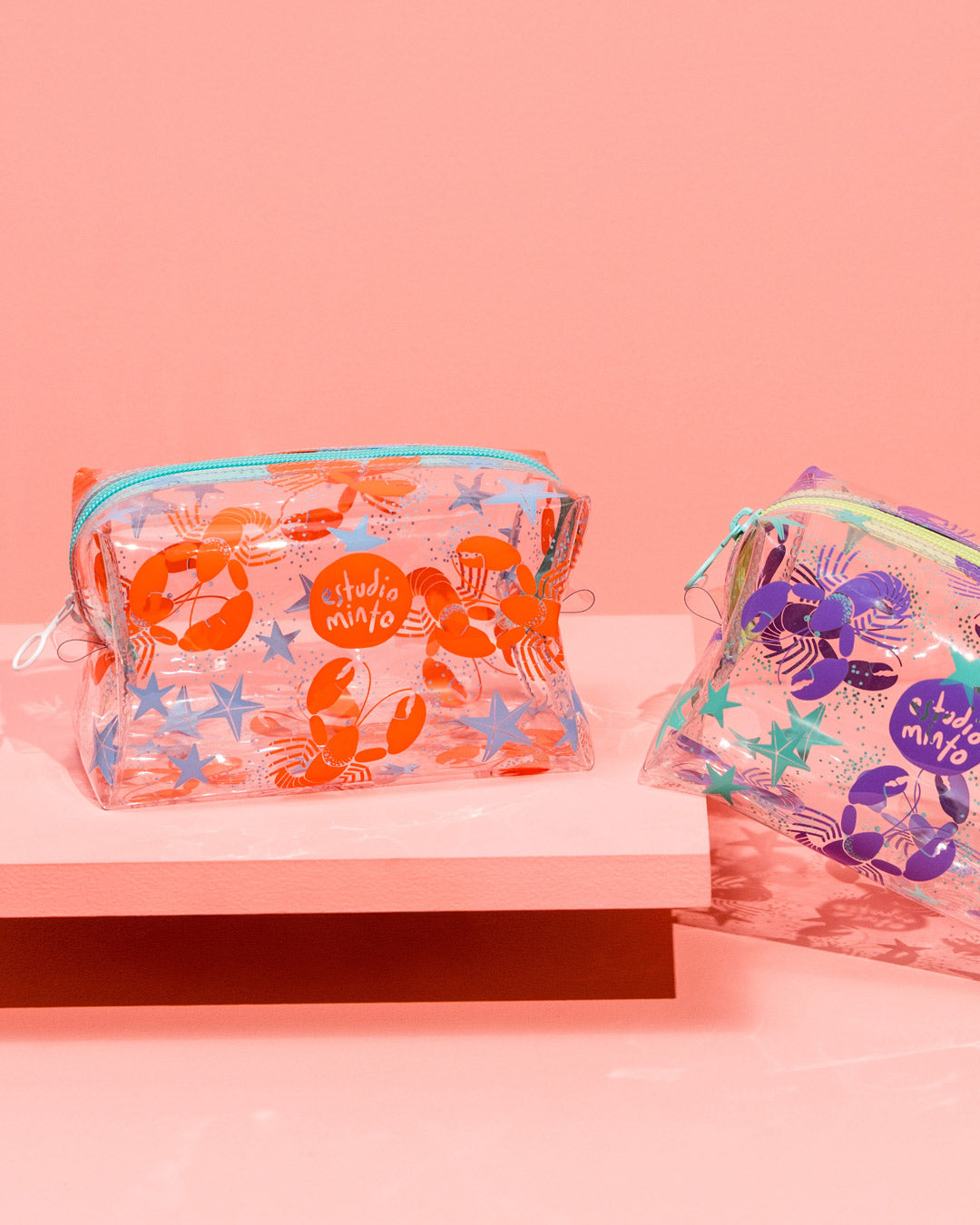 Cosmetiquera Black Lobster Coral