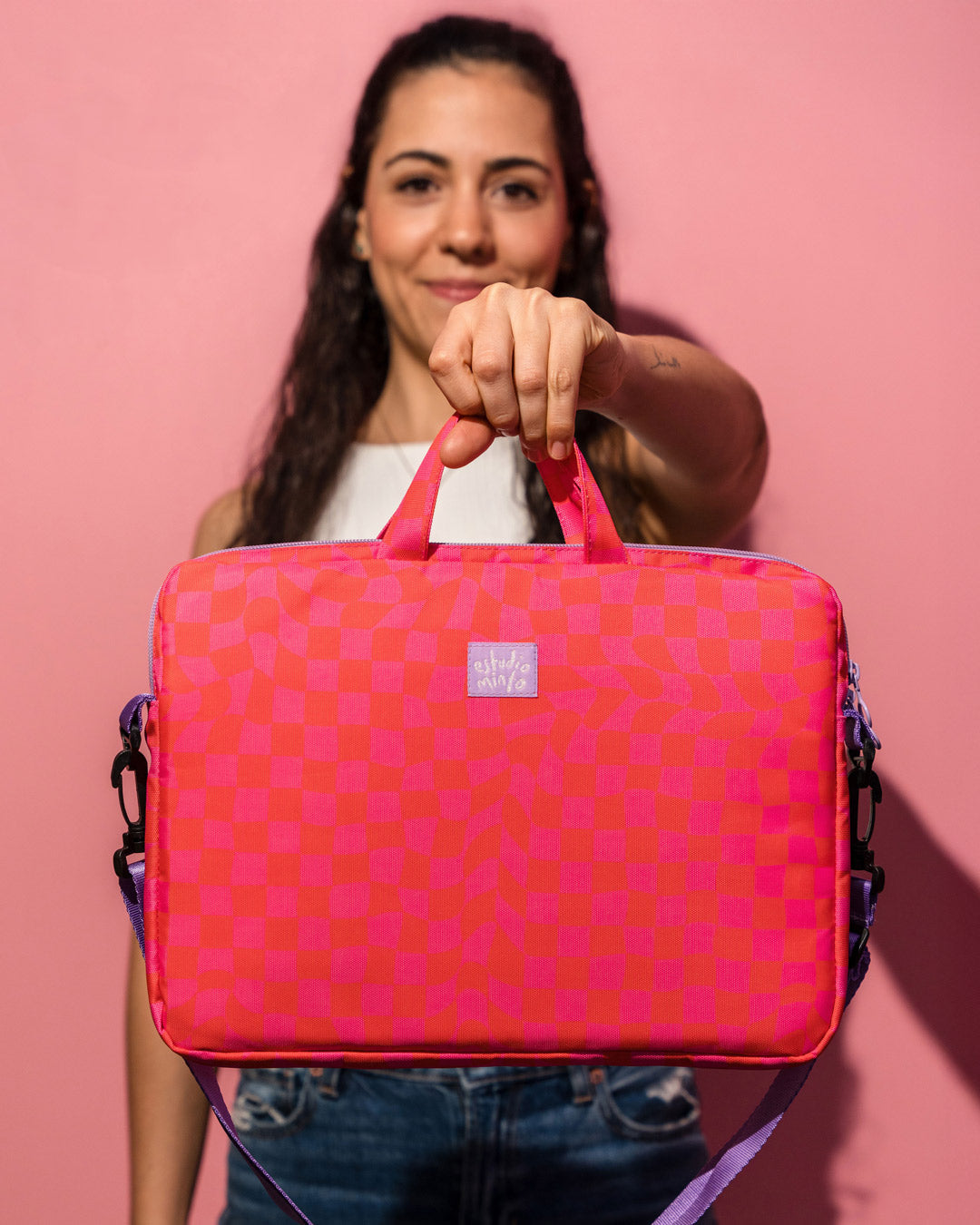 Funda para portátil 13"- 14" Cherry Checkers