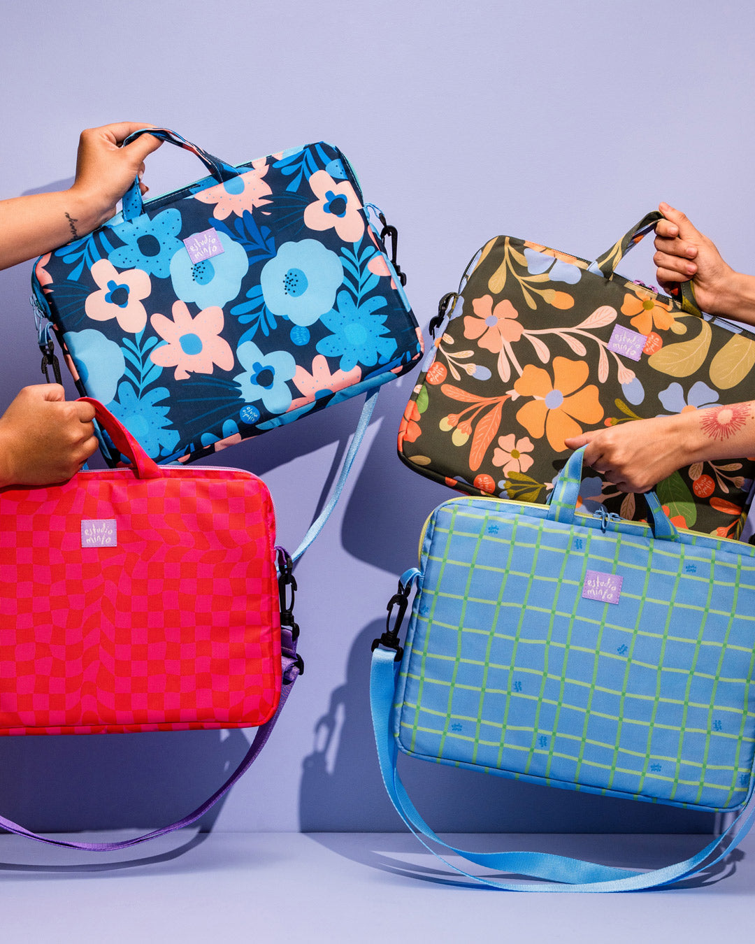 Funda para portátil 13"- 14" Cherry Checkers