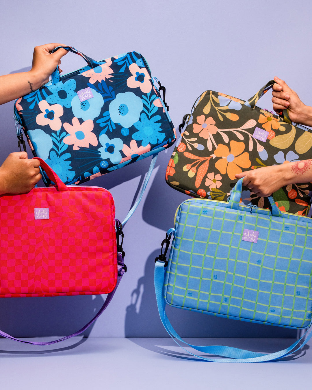 Funda para portátil 13"- 14" Blue Checkers