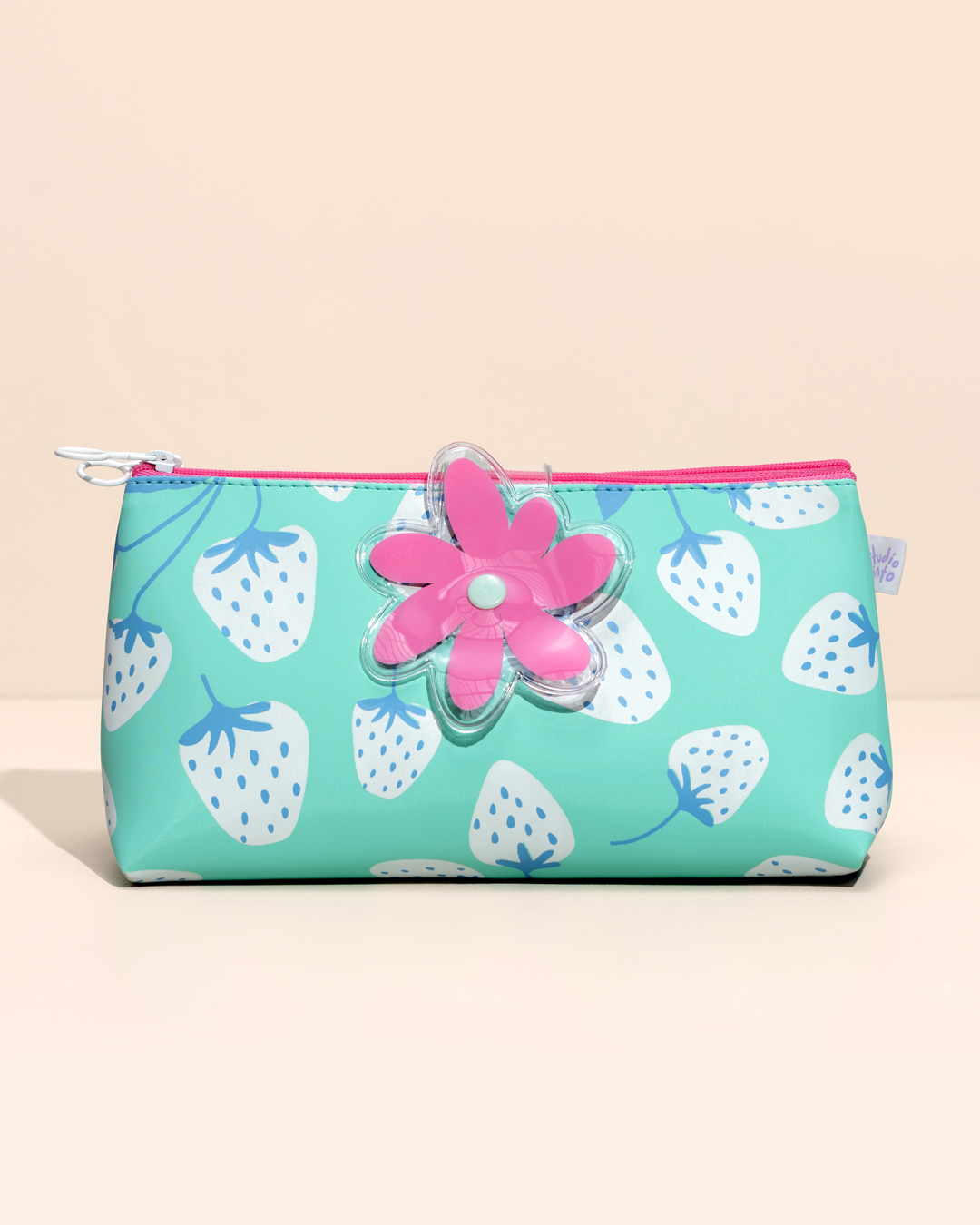 Cartuchera Doble Fresa White