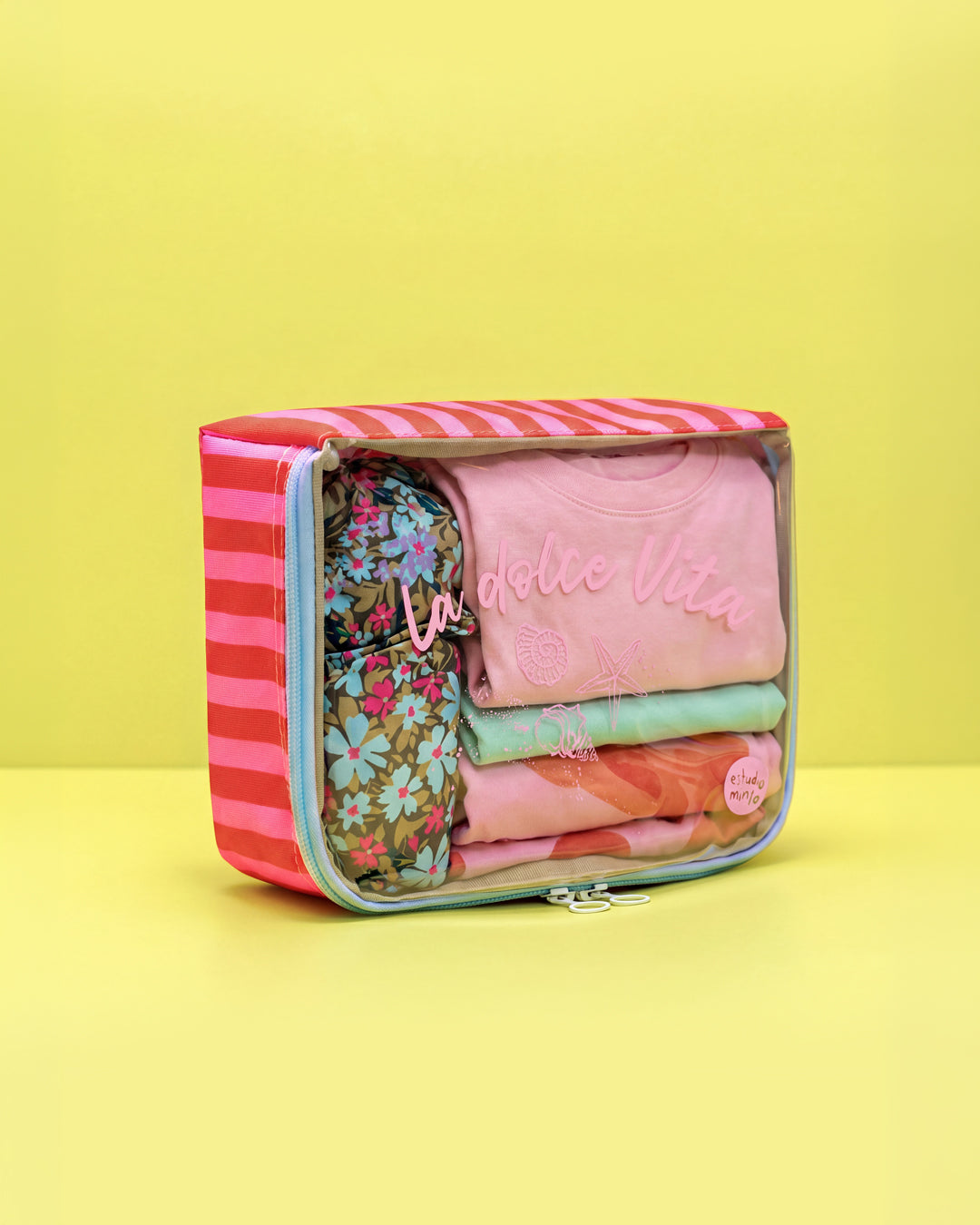 Organizador de ropa pequeño Stripes Cereza