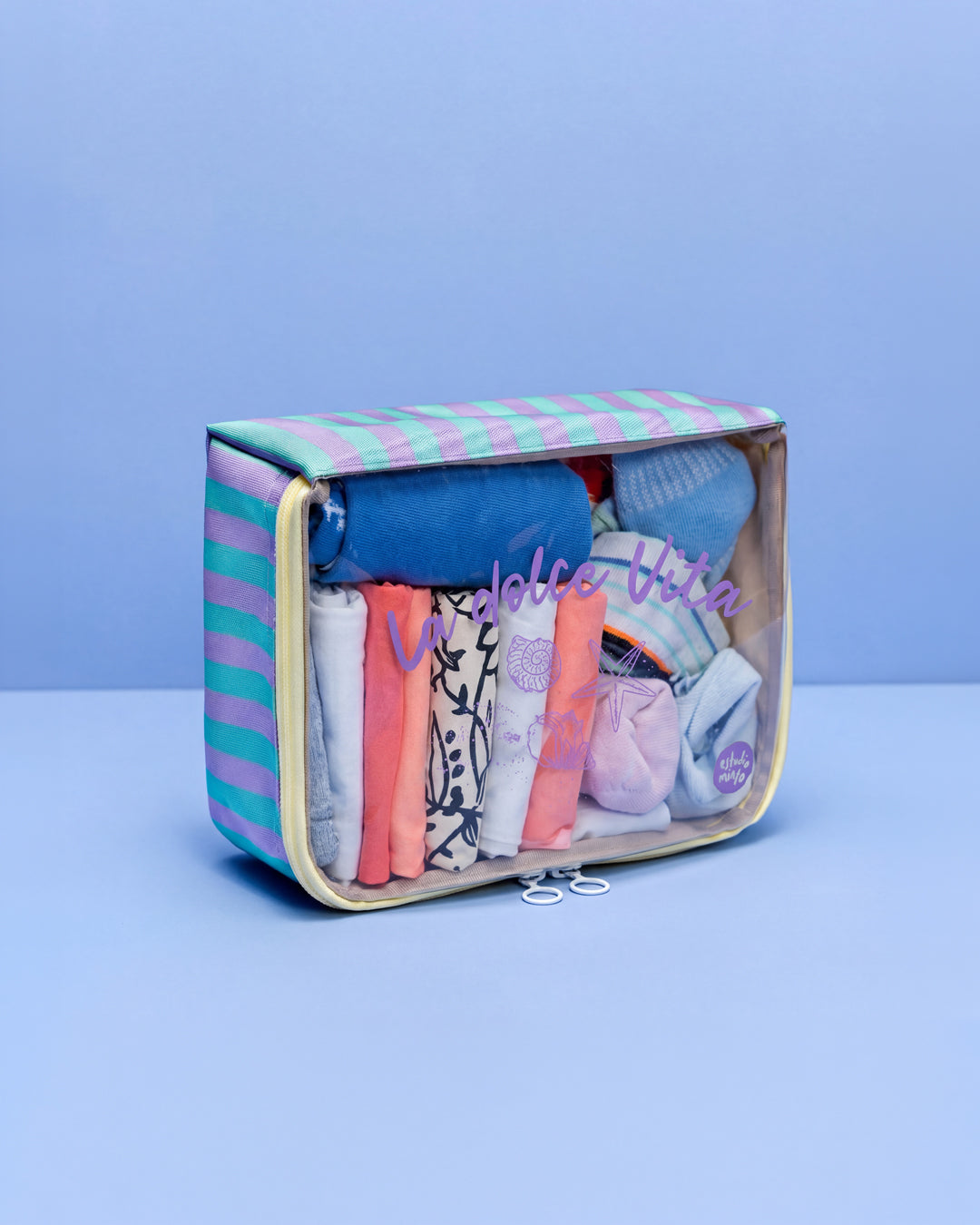 Organizador de ropa pequeño Stripes Lila