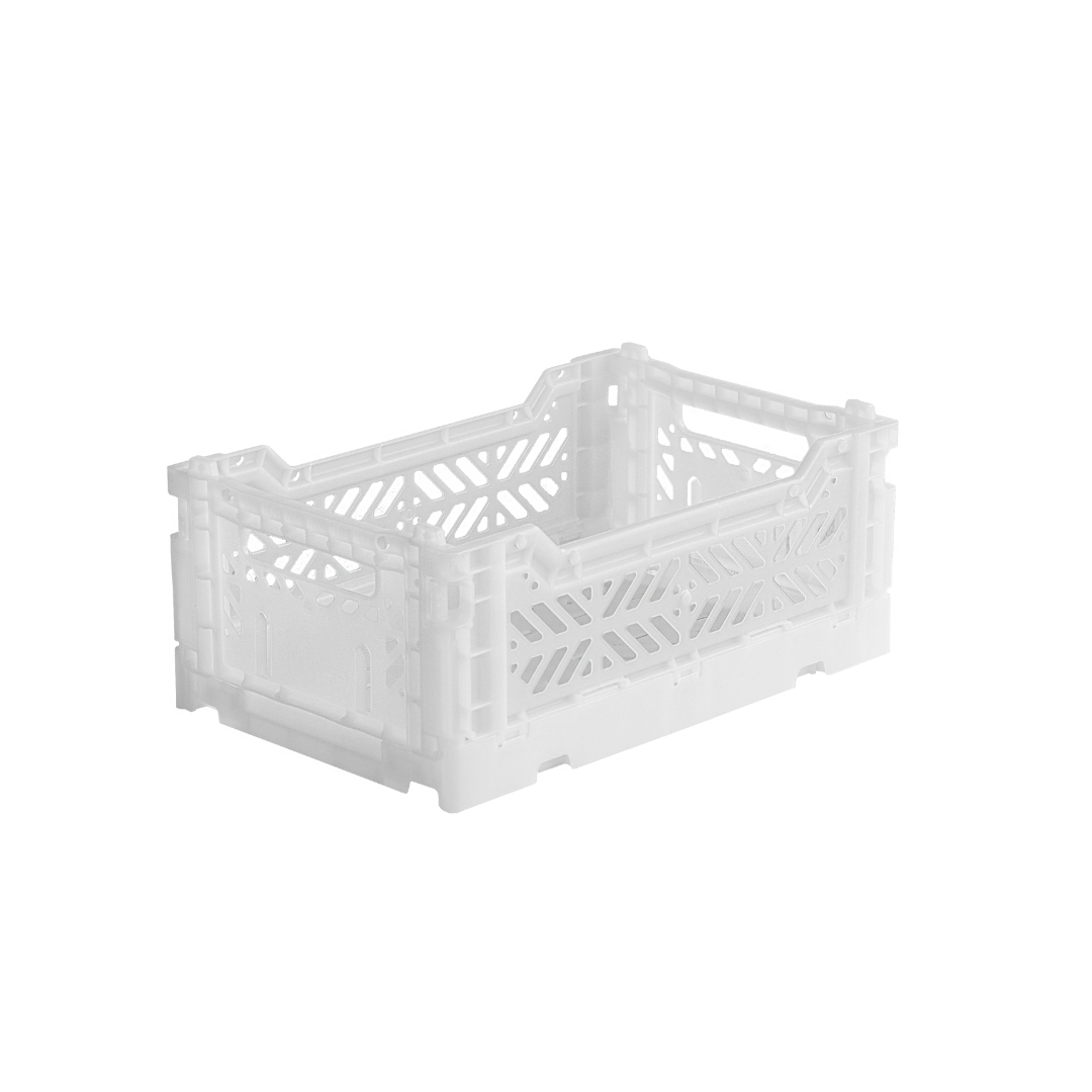 Caja organizadora plegable Mini Box White de Soulmade, pequeña y apilable para organizar diferentes espacios.